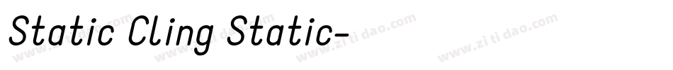 Static Cling Static字体转换